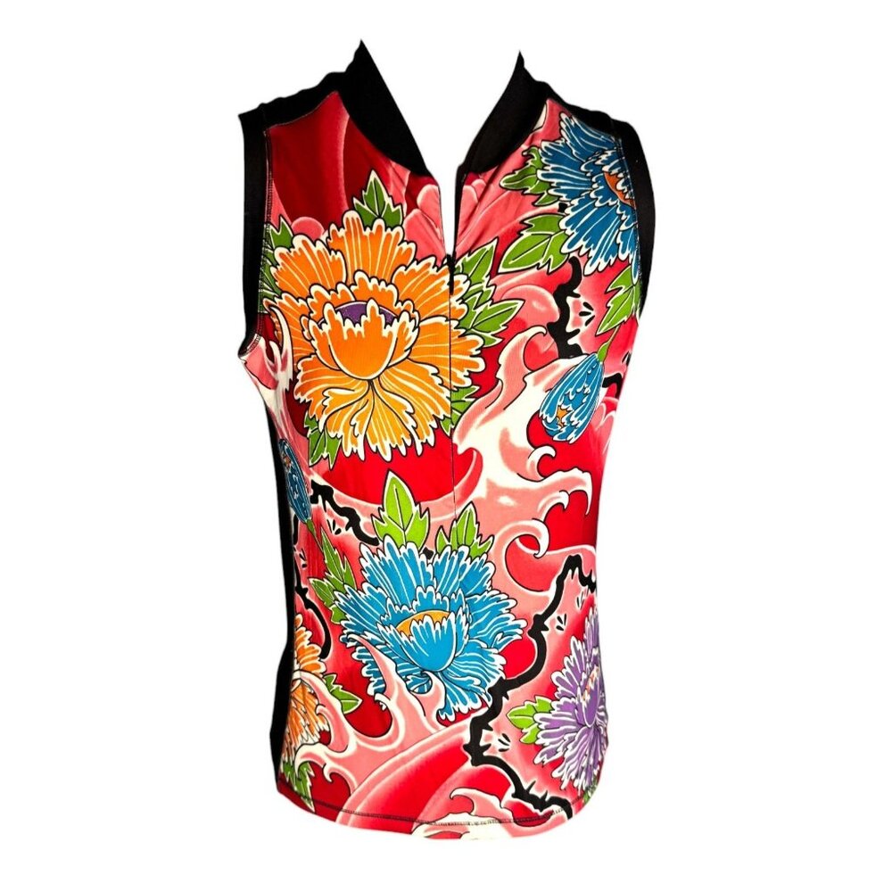 Ymx Floral Sleeveless Cycling Jersey XS - Picture 2 of 9